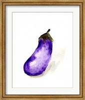 Framed Veggie Sketch plain VII-Eggplant