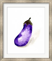 Framed Veggie Sketch plain VII-Eggplant