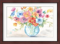 Framed Bright Poppies Vase