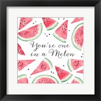 Framed Fresh Fruit Sentiment III-Melon