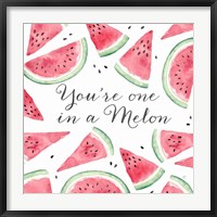 Framed Fresh Fruit Sentiment III-Melon