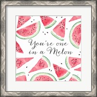 Framed Fresh Fruit Sentiment III-Melon