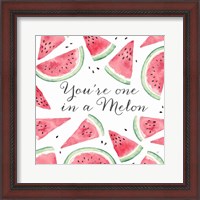 Framed Fresh Fruit Sentiment III-Melon