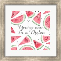 Framed Fresh Fruit Sentiment III-Melon