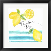 Framed Fresh Fruit Sentiment IV-Lemon
