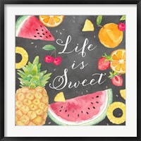 Framed Fresh Fruit Sentiment black I-Sweet