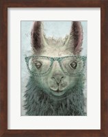Framed Colorful Llama panel I