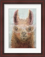 Framed Colorful Llama panel II