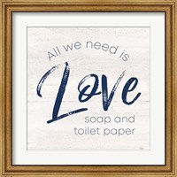 Framed Bathroom Humor III-Love