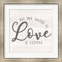 Framed Coffee Kitchen Humor II-Love