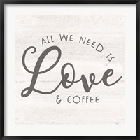 Framed Coffee Kitchen Humor II-Love