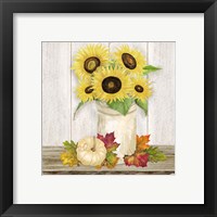 Framed 'Fall Sunflowers III' border=