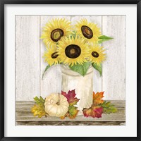 Framed Fall Sunflowers III