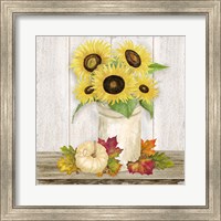 Framed Fall Sunflowers III