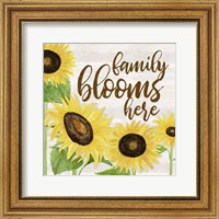 Framed Fall Sunflower Sentiment I-Family