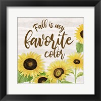 Framed Fall Sunflower Sentiment II-Favorite