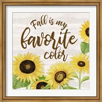 Framed Fall Sunflower Sentiment II-Favorite