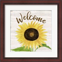 Framed Fall Sunflower Sentiment IV-Welcome