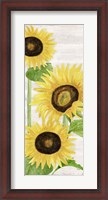 Framed Fall Sunflowers panel I