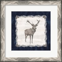 Framed Blue Cliff Mountains II-Deer