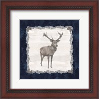 Framed Blue Cliff Mountains II-Deer