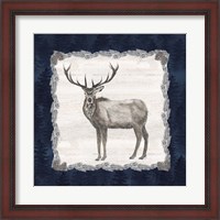 Framed Blue Cliff Mountains III-Elk