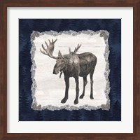 Framed Blue Cliff Mountains IV-Moose