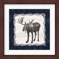 Framed Blue Cliff Mountains IV-Moose