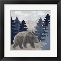 Framed Blue Cliff Mountains scene I-Bear
