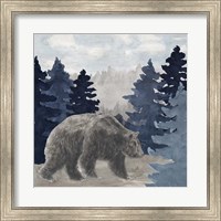 Framed Blue Cliff Mountains scene I-Bear