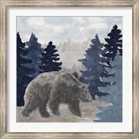 Framed Blue Cliff Mountains scene I-Bear