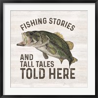 Framed Less Talk More Fishing I-Tall Tales