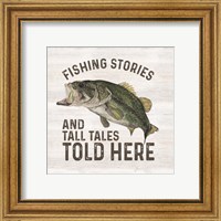 Framed 'Less Talk More Fishing I-Tall Tales' border=