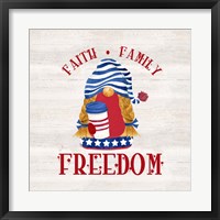 Framed Patriotic Gnomes II-Freedom