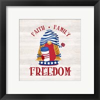 Framed 'Patriotic Gnomes II-Freedom' border=