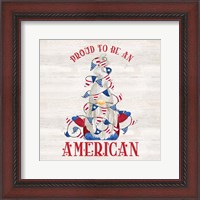 Framed 'Patriotic Gnomes VI-American' border=