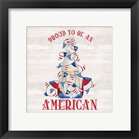 Framed 'Patriotic Gnomes VI-American' border=