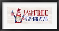 Framed Patriotic Gnomes panel I-Land of the Free