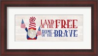 Framed Patriotic Gnomes panel I-Land of the Free