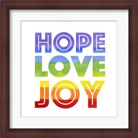 Framed Rainbows VII-Hope Love Joy