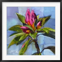 Framed Tropical Floral Watercolor