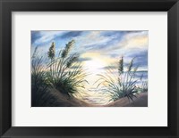 Framed Coastal Sunrise Oil Painting landscape