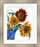 Framed 'China Sunflowers I' border=