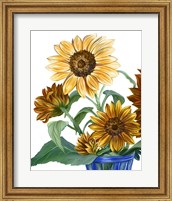 Framed 'China Sunflowers II' border=