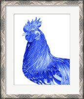 Framed Blue Rooster II