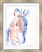 Framed Copper and Blue Zebra