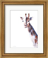 Framed Copper and Blue Giraffe