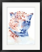 Framed Copper and Blue Cheetah