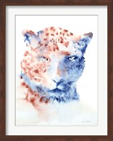 Framed Copper and Blue Cheetah