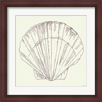 Framed Coastal Breeze Shell Sketches V Silver